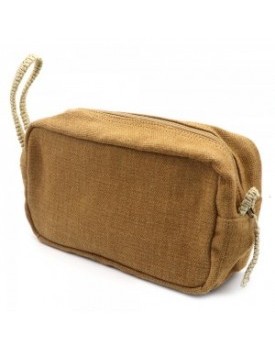  Jute Canvas Toiletry Bag - Large