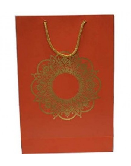  Golden Foil Rangoli Print Design Paper Bag 