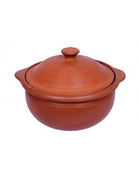 MITTI MAGIC's - KADAI(1.5 LTR): Earthen Handmade & Unglazed Kadai for Cooking Curry/Dal/Sambar/Veggies & Other General Cooking
