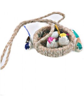 AK Store Jute Craft Rope Made Hanging Nest Birds for Home, Terrace, Balcony, Patio, Garden décor, School Project
