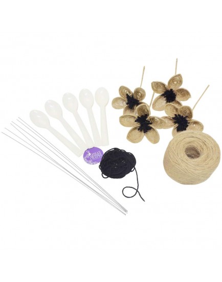 Asian Hobby Crafts DIY Jute Flower Making Kit 