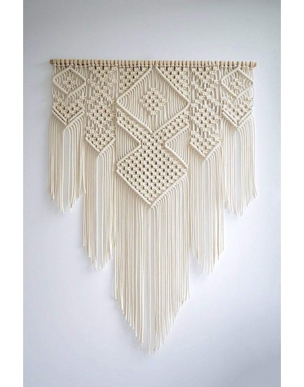 Gullak Cotton Wall Hanging Tapestry (Beige)