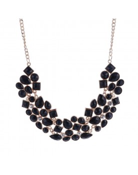 Shining Diva Fashion Latest Design Stylish Crystal Modern Choker Necklace for Women and Girls