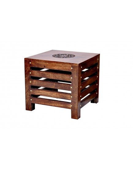 Amaze Shoppee Wooden Beautiful Handmade Stool (Brown)