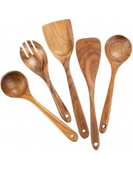  Handmade Wooden Non-Stick Serving and Cooking Spoon Kitchen Tools Utensil