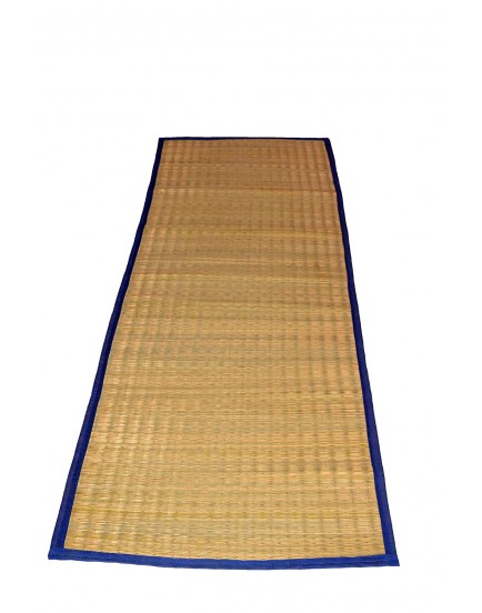 MONTISA Handmade Organic Eco-Friendly Portable River Grass Mat/Natural Fibre mat/Korai Grass Mat/Reed Mat/Madurkathi Mat, Multipurpose Floor Mat/Meditation/Picnic/Yoga / (T2-03)- (24" W x 65" L)