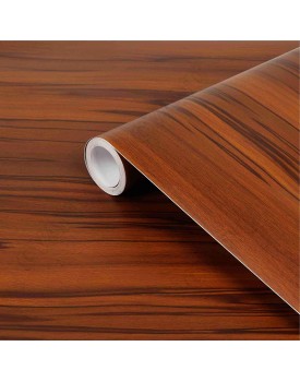 CVANU® Self Adhesive Wood Grain Wallpaper Waterproof Old Furniture Vinyl Stickers Wooden Door Wardrobe Desktop PVC Wall Papers Cv260 12''x200''inch