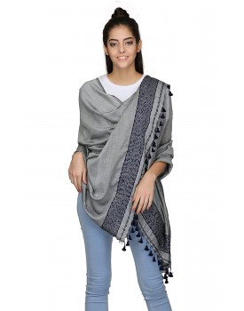The Weave Traveller Handloom Hand Woven Solid Dupatta With Slub Work for Women's Girl's