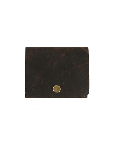 Strutt 100% Pure Leather Stitchless Handcrafted Crushed Brown Slim Men's Wallet