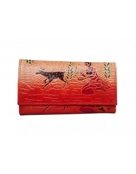 Ananya Leather Handicraft Shantiniketan Pure Leather Women’s Clutch Purse with 5 Card Slots