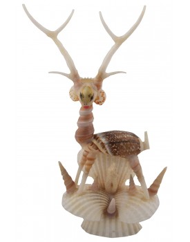 RADHAGOBINDA HANDICRAFT Sea Shell Handcrafted Deer Big Figurine