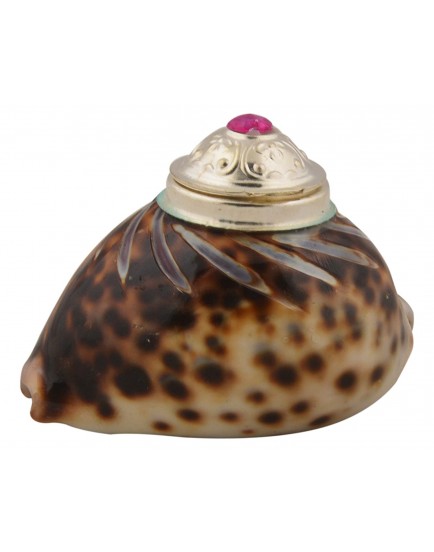 RADHAGOBINDA HANDICRAFT Sea Shell Handcrafted Sindoor Box