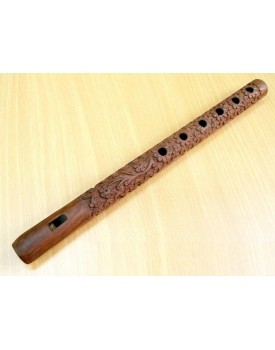 Fully Handcrafted Wooden Musical Mouth Flute/Bansuri Instrument decore with Handmade Carved