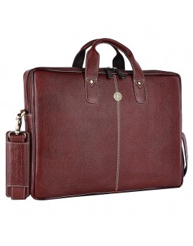 HAMMONDS FLYCATCHER Genuine Leather Laptop Bag for Men - Office Bag, Brown Color - Fits Up to 14/15.6/16 Inch Laptop/MacBook - Laptop Messenger Bags/Leather Bag for Men with Adjustable Shoulder Strap