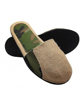 Eco friendly Natural jute with Military print Slipper