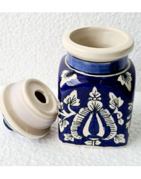Ceramic Blue Pottery Pickle Jar