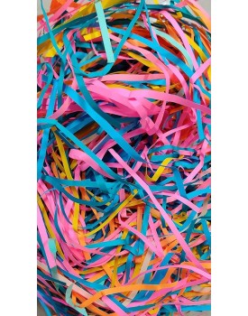 Lakeer Multicolor Crinkle Confetti Paper Grass Shredded Shreds for Tissue Paper Gift Wrapping,Craft DIY, Basket Packaging Filling, Decoration 60-80 Grams (Aprox)