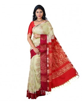 GEERANG MART Womens Cotton Silk Saree