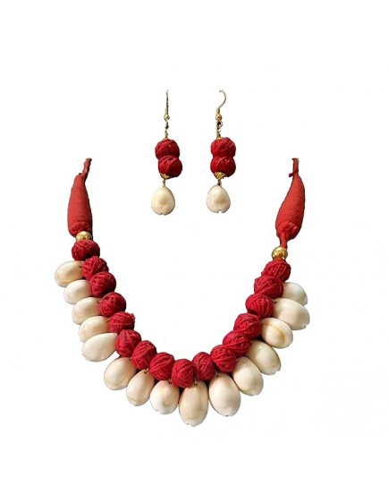 hell Necklace Jewellery Sets with Earrings for Girls/Women #Beach wear Stylish Fashion #Handicraft Work