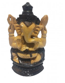 Handcrafted Decorative Wooden Lord Ganesha ji Showpiece for Home Decor Gifts 15x8
