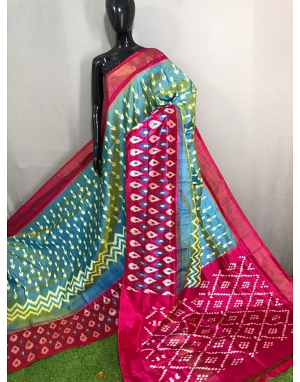 Pure ikkat silk saree