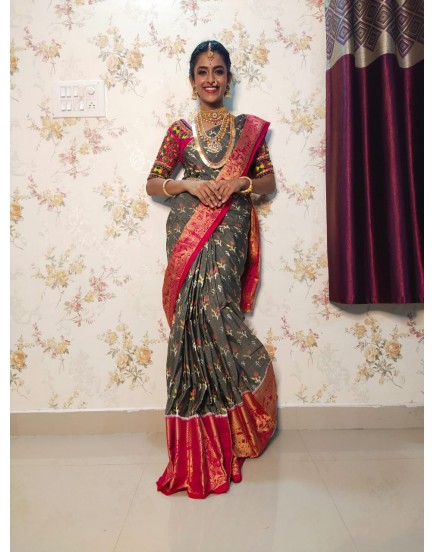 Ikkat kanchipuram silk sarees