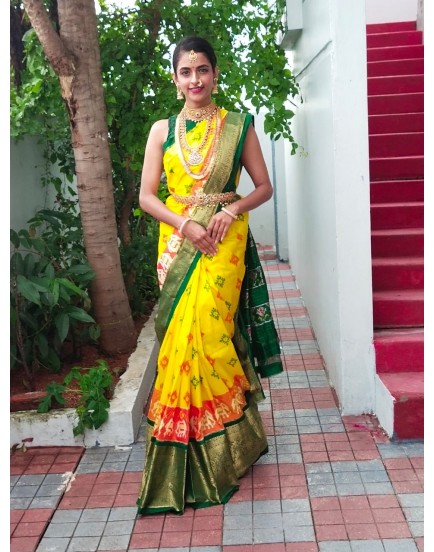 Ikkat kanchipuram silk sarees