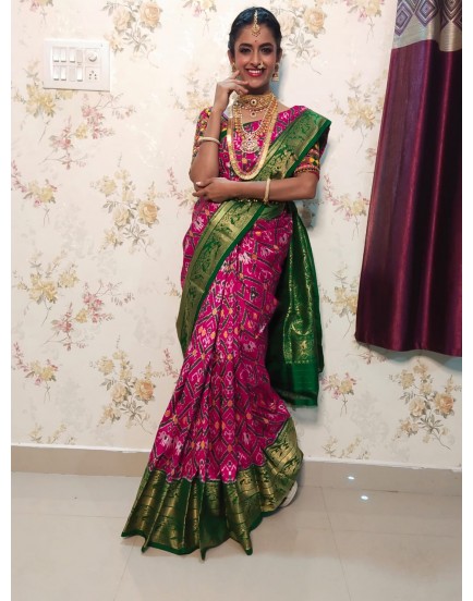 Ikkat kanchipuram silk sarees