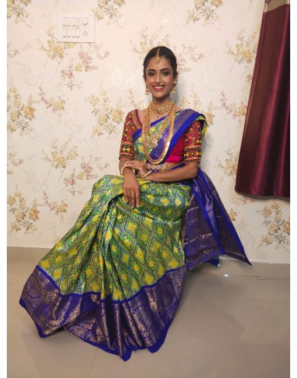 Ikkat kanchipuram silk sarees