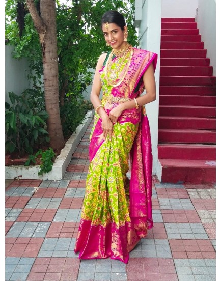 Ikkat kanchipuram silk sarees