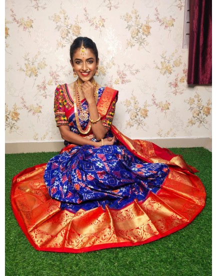 Ikkat kanchipuram silk sarees