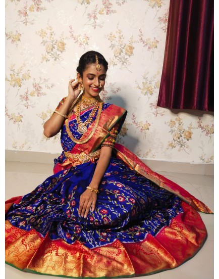 Ikkat kanchipuram silk sarees