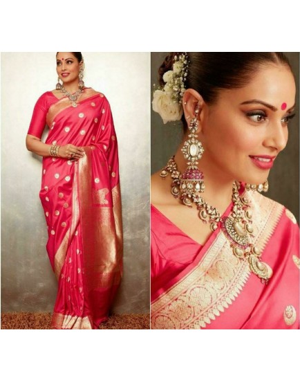 Banarasi silk rich zari weaving two-tone saree with full saree  zari  work