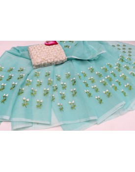 KOTA DORIA SOFT COTTON "EMBROIDERY" SAREE