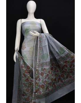 KOTA DORIA SOFT COTTON "BLOCK PRINT" 2 PIECE DRESS MATERIAL