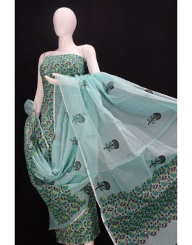 KOTA DORIA SOFT COTTON "BLOCK PRINT" 2 PIECE DRESS MATERIAL