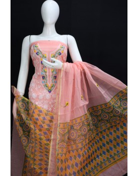 KOTA DORIA MIX COTTON "CHICKEN EMBROIDERY"